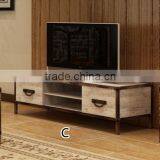 Antique Finish Aluminum Tube Material Free Standing tv Stand Display thumbnail-1