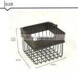 Square Metal Wire and Textilene Bathroom Caddy With Handle thumbnail-5