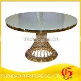 Stainless Steel Frame With Tempered Glass Top Banquet Table thumbnail-5