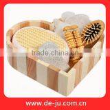 Wooden Spa Six Pumice Stone Bath Set Chinese Home Spa Gift thumbnail-1