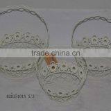 Round Metal Gift Basket With a Handle for Wedding Decoration thumbnail-4