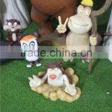 Fiberglass Polyresin Bald Head Bear Statue Combination Cartoon Character Figurine thumbnail-4