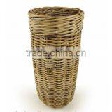Rustic Round Wicker Umbrella Stand Basket thumbnail-2