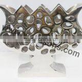 Antique Metal Aluminium Vase With Free Standing thumbnail-6