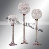 New Design Silver Metal Candle Holder With Crystal thumbnail-1