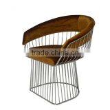 OEM Metal Chair Frames Hot Sale Beauty Dining Room Metal Wire Chair thumbnail-1