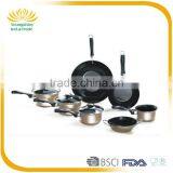 Hot Selling Popular 10pc Gold Nonstick Cookware Set thumbnail-1