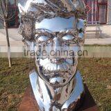 Stainless Steel Mirror Garden Items Chinese Luxun Statue Bust Decoration thumbnail-2