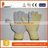 DDSAFETY Heat Resistant Yellow Knitted Glove Working Safety Glove thumbnail-1
