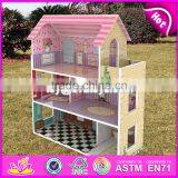New Design 3 Floor Toddlers Pretend Toys Wooden Miniatures and Dollhouse W06A234 thumbnail-6