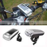 Fashion Rechargeable New 4 LED Bicycle Cycling Solar Headlight Front Head Lights thumbnail-6