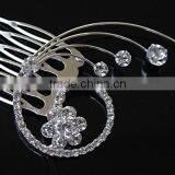 Hair Jewelry Wholesale From Yiwu Professional Hair Accessories Factory Silver Rhinestone Bridal Hair Comb H172-198 thumbnail-1