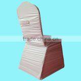 210 GSM Thick Ruffled Colorful Pleated Chair Cover With Band at Back thumbnail-1