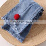 The Latest 2017 Little Girls Flared Boot Cut Blue Denim Jeans Elastic Waist Denim Jeans thumbnail-3