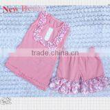 Wholesale Cute Summer Kid Outfits With Button Decoration thumbnail-1