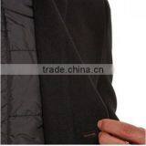 2014 Hidden Button High Fashion Classical Design Black Lapel Slim Fit Mens Cashmere Men Coat thumbnail-3