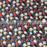 Flower cotton printed fabric china factory wholesale garment fabric