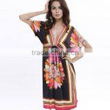 Zm50295b Plus Size Ladies Clothes Wholesale v Neck Sexy Women Dresses thumbnail-5