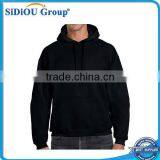Mens Plain Polyester Cotton Fleece Hoodie thumbnail-1