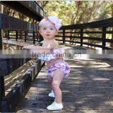 S33502W Baby Girls Summer Floral Wrapless Tops + Ruffle Shorts 2 Pieces Clothing Sets thumbnail-3