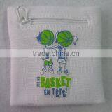 Cotton Sports Wristband Bracelet Sweatband With Zipper Pocket thumbnail-1