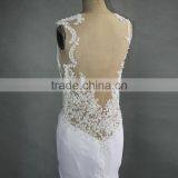 Backless White Chiffon Wedding Dress for Bride thumbnail-6