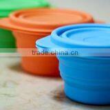 OEM, Many Colors,Baby Products Collapsible Silicone Bowl With Lid,kids Silicone Bowl thumbnail-3