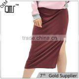 2017 OEM Spring Aubergine Calf Length Casual Loose Pencil Skirt thumbnail-1