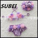 2016 New Korean Children Swimwear Girls Swimwear Bikini Swimsuit Baby Baby With a Waterproof Cap thumbnail-5