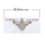 Paper Removable Waterproof Temporary Sternum Tattoo Sticker Body Art Golden Wing Pattern Rose Flower Temporary Belly Tattoos thumbnail-2