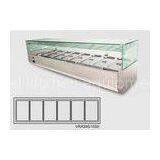 Glass - Topped Display Chiller NG Pan , 52L Undercounter Refrigerator Freezer