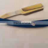 Professional Barbers Shaving Razors With Blue Handle Stainless Steel
