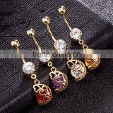 Bananabell Dangle Belly Button Ring Flashing Body Piercing Jewelry thumbnail-1