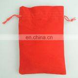 Wholesale Customized Size Colors Printing Flannelette Jewelry Red Drawstring Velvet Bag thumbnail-2