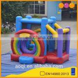 AOQI inflatable rainbow moonwalks with free EN14960 certificate