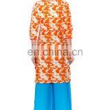 Designer Jaipuri Print Kurtis Hand Work Round Neck Short Length Wholesaler India thumbnail-2