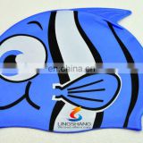 Super cute children's cartoon swimming cap / swim cap fish / multi-style 100% silicone swimming cap