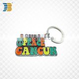 3D letter custom painted metal keychain with keyring