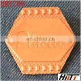 Rose Gold Color Metal Embossed Product Plate