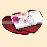 sweet heart type acrylic elegance and convenience desk calendar