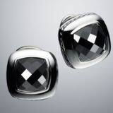 Designs Inspired David Yurman  Sterling Silver 11mm Black Onyx  Albion Earrings