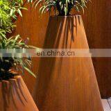 High Quality Corten Steel Planters Box Flower Pots thumbnail-1