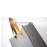 Felt Tote Bag Women Handbag With PU Handle thumbnail-2