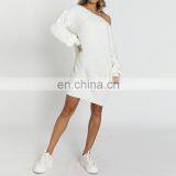 LAITE D2130 Women Casual Dresses Ladies Bishop Sleeve Knitted Dress Sweater Dresses Women Clothing thumbnail-1