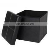 Reatai 2020 New Foldable pu Pvc Line Storage Ottoman Storage Box for Living Room thumbnail-4