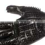 Manufacture Wholesale Massage Hair Removal Deshedding Brush Cleaning Pet Dog Cat Bath Gray Grooming Gloves thumbnail-5