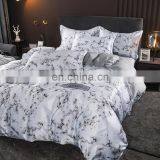 2020 New Design Reactive Printing Washed Silk Polyester Cooling Material Floral 4 Pcs Comforter Bed Linen Bedding Set for Summer thumbnail-2