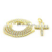 Hips Hop Hip-hop Multilayer Crucifix Clear Christ Cross Pendant Necklace thumbnail-3