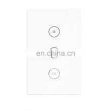 WiFi Tuya 2-way Touch Curtain Switch US Standard Smart Life App Remote Control Voice Timing Function 86 Type Switch