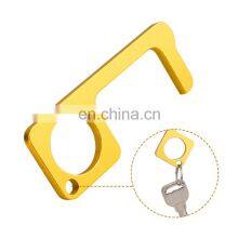 Wholesale Cheap Custom  No Touch Door Opener Metal Keychain